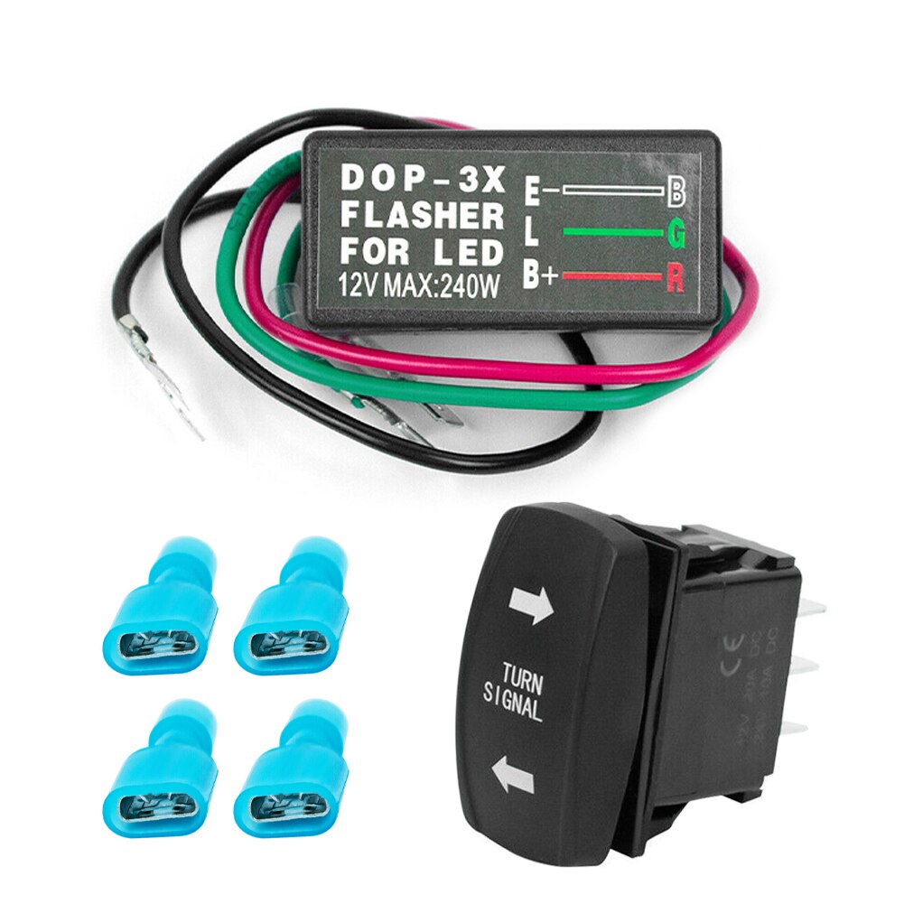 LED Flasher Relay 12V 3 Pin Frequency Relay Indicator Light Universal Motorcycle Turn Signal Blinker Relay for Motorcycle ATV