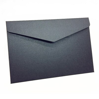40pcs/pack Western Envelopes Vintage 250gsm Pearl Paper Business, Wedding, Party, Anniversity Envelopes 193mmX133mm: black 40pcs