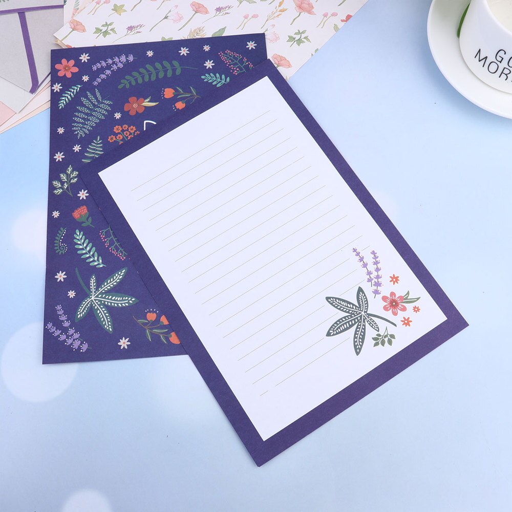 Lot de 45 papiers à lettres à fleurs et imprimés d'animaux, magnifiques papiers à lettres pour la maison (chaque style contient 6 feuilles de papier à lettres)