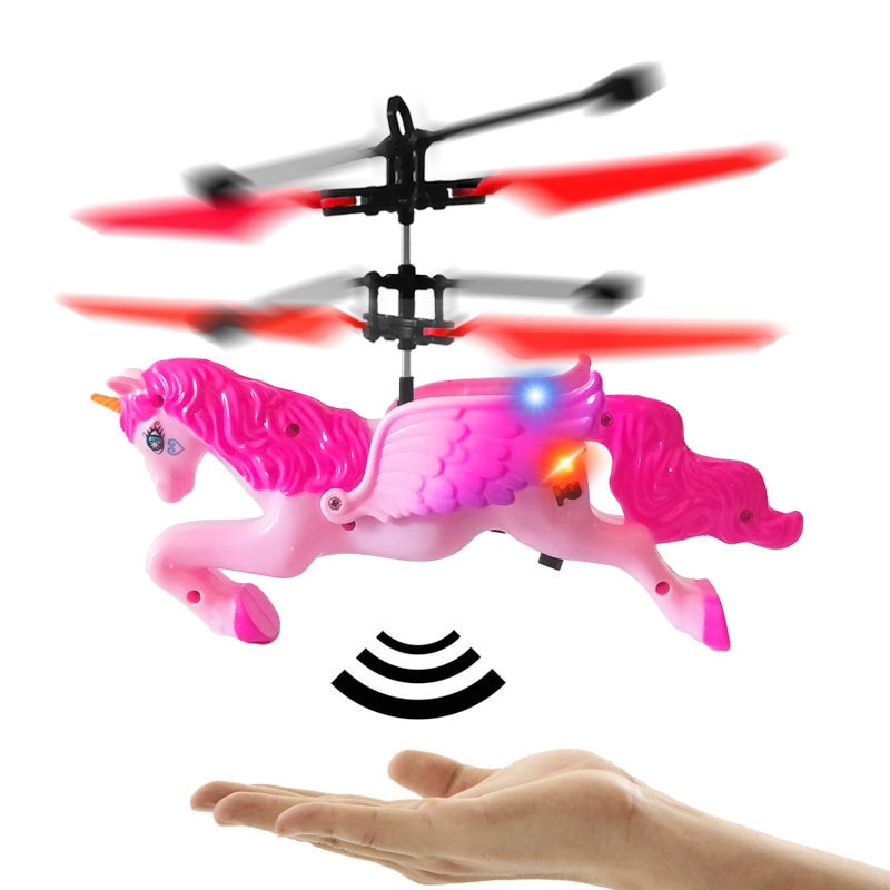 Cute Animal Toy RECHARGEABLE HAND FLYING LED REMOTE CONTROL PINK GIRLS TOYS Birthday Christmas For Girls Children