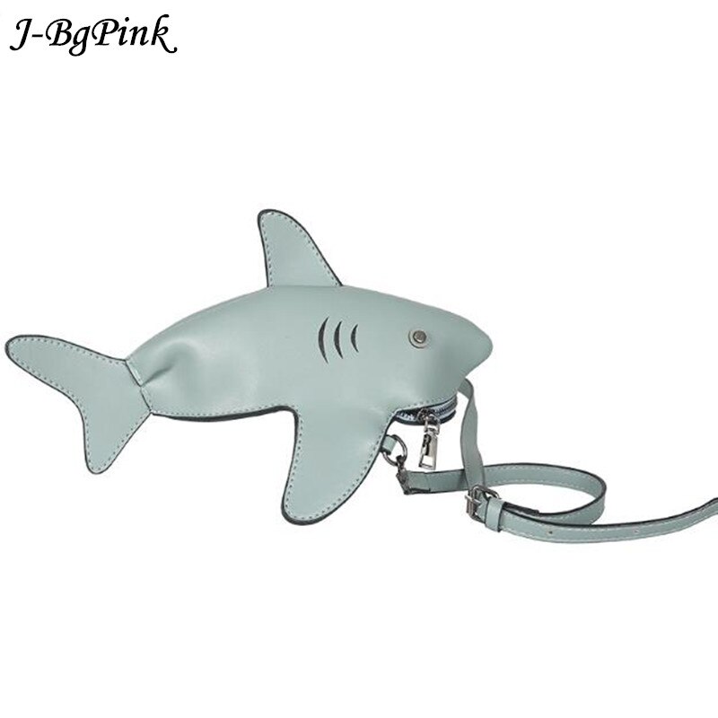 Divertente Personalità Carino squalo Disegno dell'UNITÀ di elaborazione di Cuoio casuale Sacchetto di Spalla del Tote di Crossbody mini Sacchetto Del Messaggero Della Borsa del Sacchetto di Frizione Della Borsa lembo