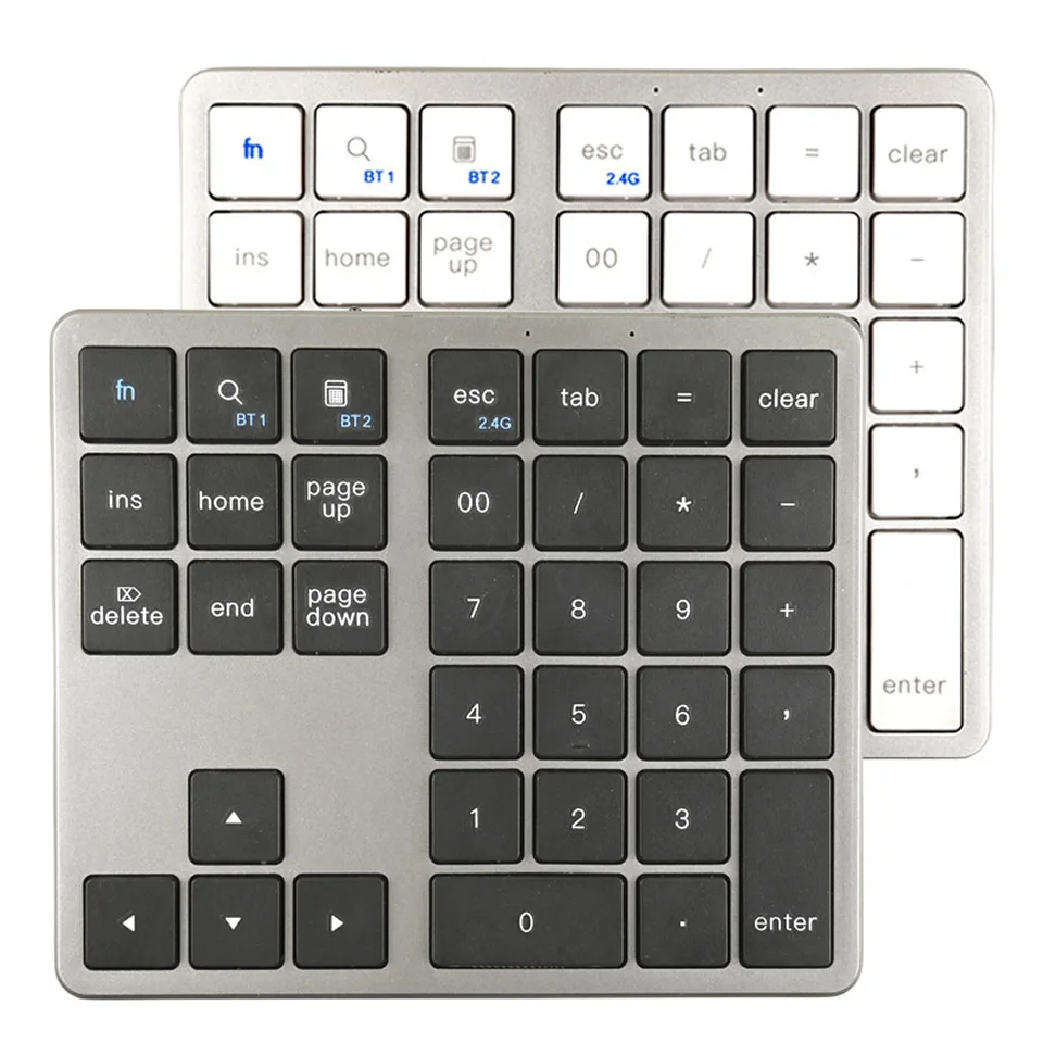 2,4 Ghz Draadloos + Bluetooth Numeriek Toetsenbord K35 Nummerblok USB C Oplaadbare Numpad voor IOS Android Windows Digitale Toetsenbord
