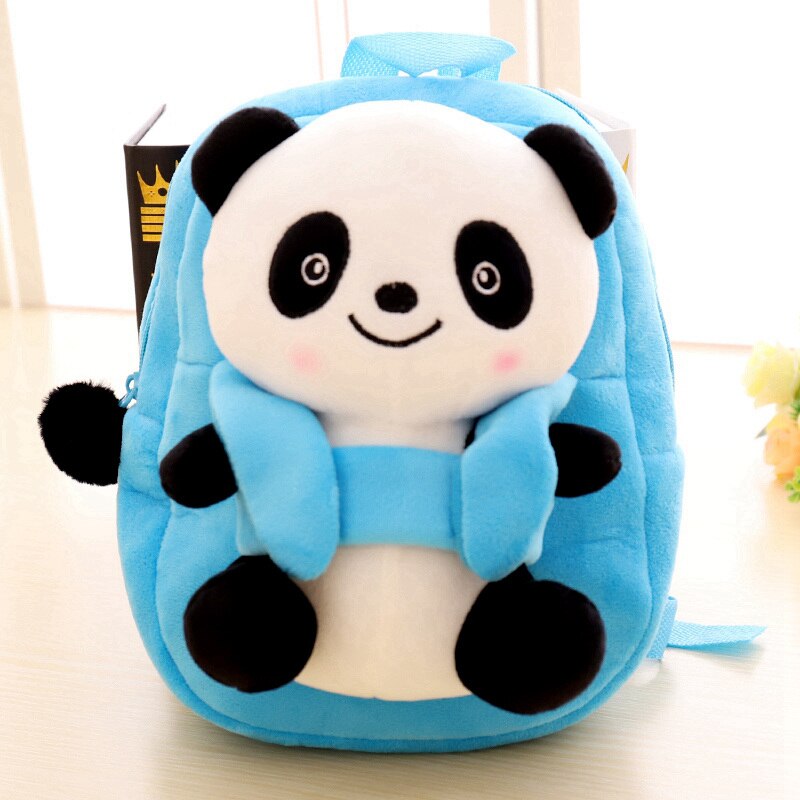 Söta tecknade barn plysch panda ryggsäck leksak mini skolväska barn dagis pojke flicka baby studentväskor söt mochila: 23cm / 4