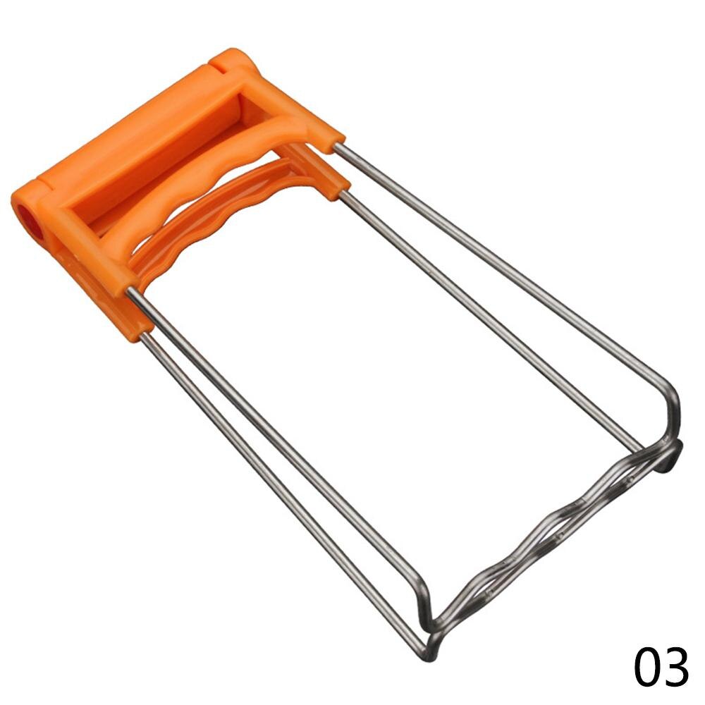 Opvouwbare Hete Kom Clip Pot Rvs Schotel Houder Stoomboot Tong Siliconen Oven Mitt Keuken Gereedschap Anti Proximity handschoenen: Orange