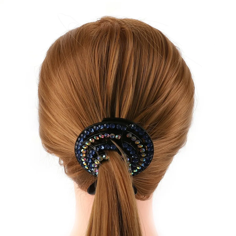 Frauen Haar Clips Kristall Vogel Nest Haar Klaue Brötchen-hersteller Hairgrip Haarnadeln Mädchen Pferdeschwanz-Halfter Klemmen Headwear Haar Zubehör
