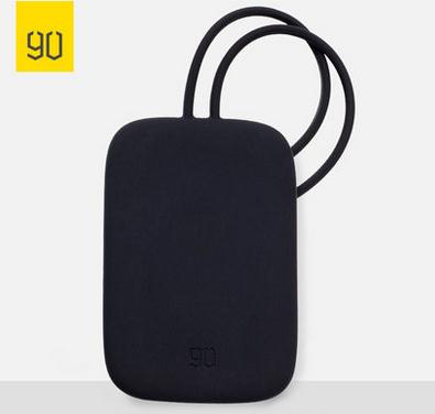 NINETYGO 90FUN Bunte Silikon Gepäck Tag Tragbare für Koffer Gepäck Tasche Tag Anti-verloren Schreiben Label Tasche Teile Zubehör: Black