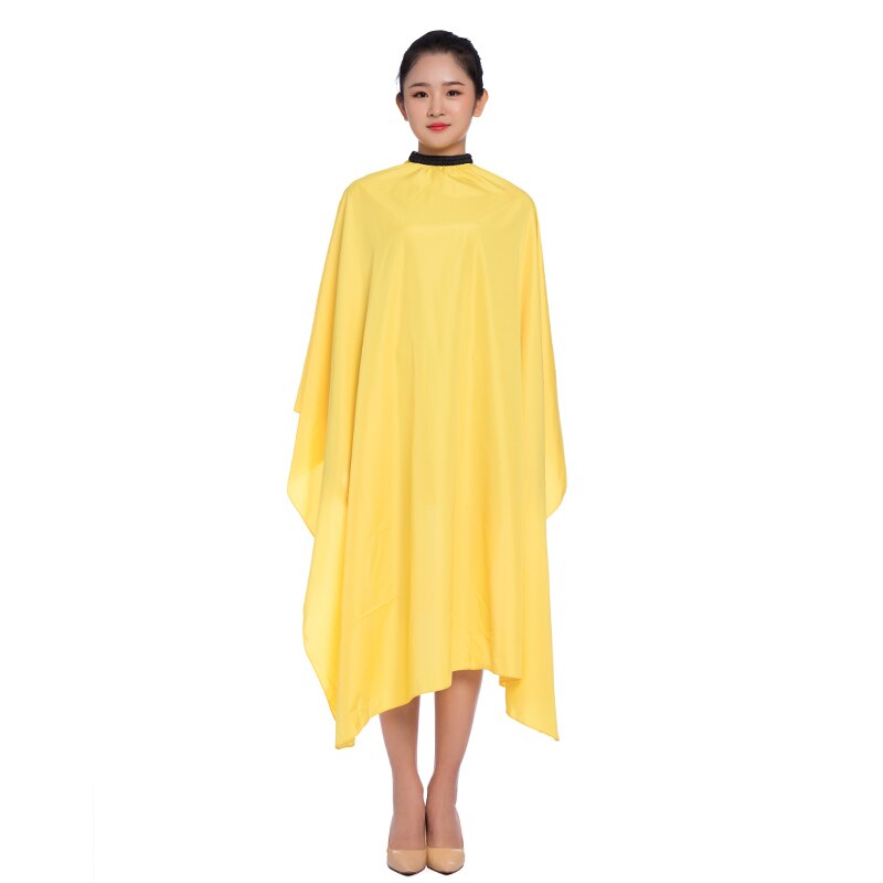 Tablier de coiffeur pour Salon de coiffure, Cape pour coupe de cheveux, robe de coiffure, Cape pour Salon de coiffure, tablier en tissu de coiffure: WB004-Yellow