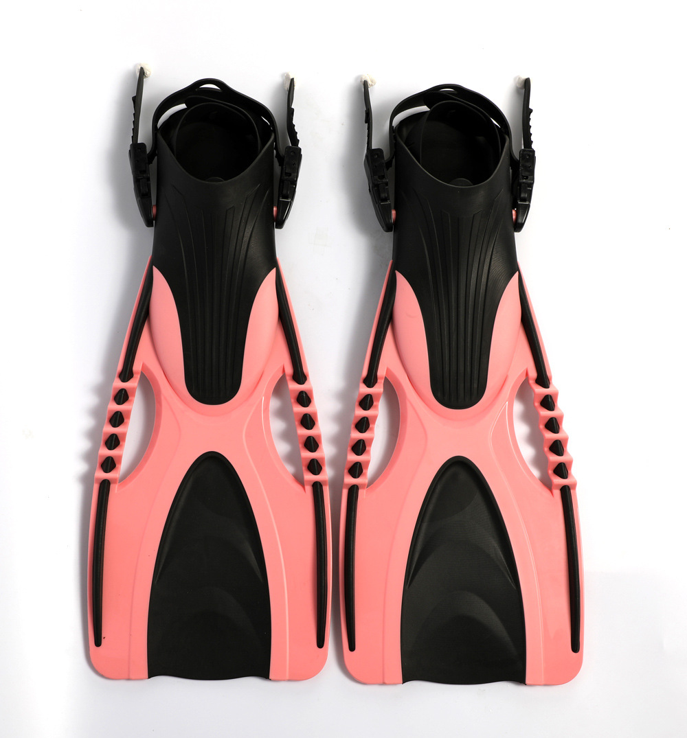 Lightweight Long Fins Diving Fins Swimming Diving Equipment Adult Adjustable One-piece Assisted Long Duck Webs Scuba Swim Fins: Pink / S M(37-40)