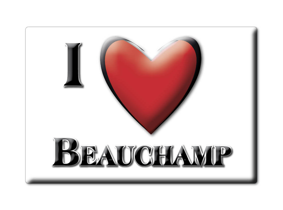 Aimant BEAUCHAMP lodestone PICARDIE (95) France aimant frigo SOUVENIR j'aime: NORMAL