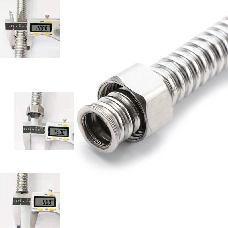 3/4&#39;&#39; 304 Stainless Steel Corrugated Supply Hose Water Heater Connector Plumbing Pipe Hose Tube Extendable Corrugated Pipe
