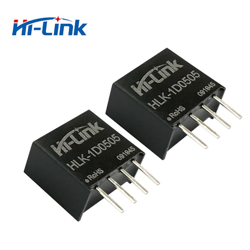 10 pcs/lot HLK-1D0505 5V 1W 200mA DC to DC 80% transfer 4:1 wide voltage input power supply modules