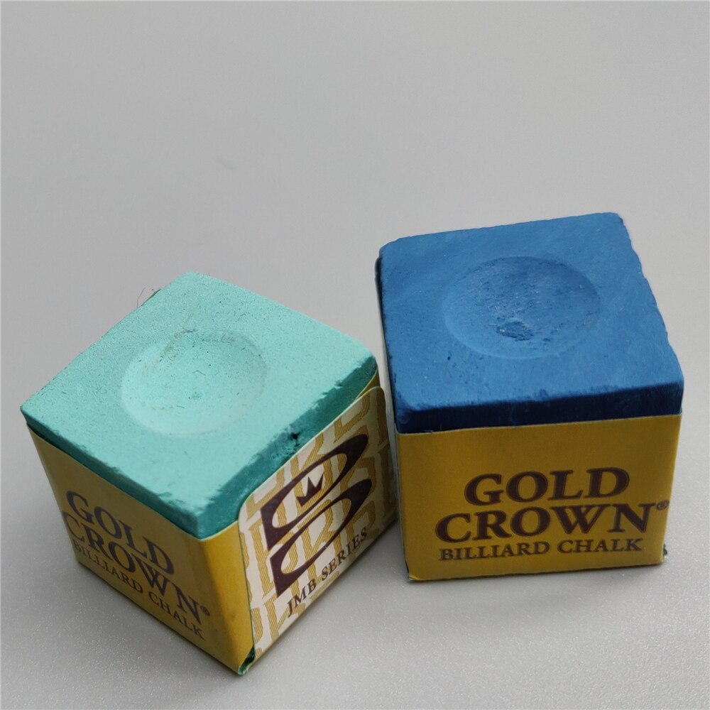 Biliardo Gesso Piscina Gesso 2 pz Brunswick oro Corona Professionale Carambola piscina biliardo Blu Verde Gessi Biliardo Accessori