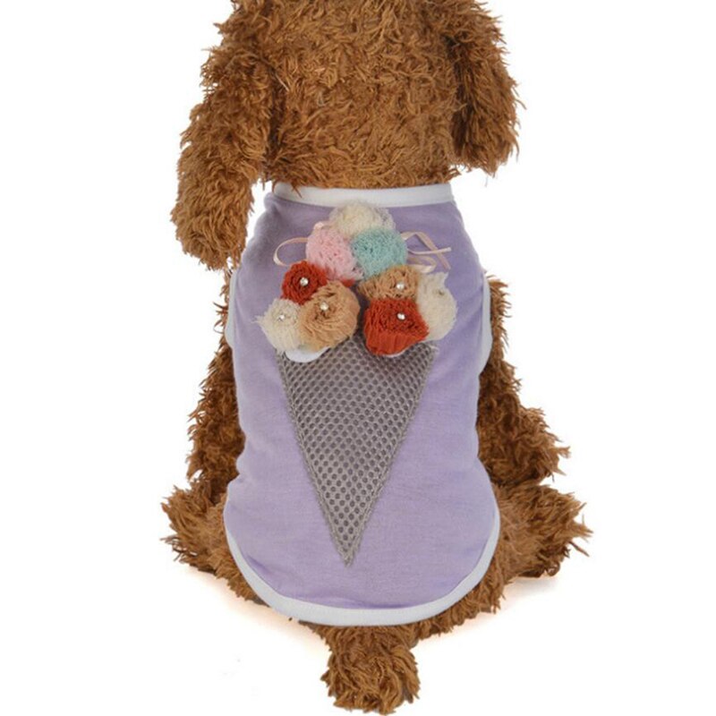 Vêtements pour chiens chiot d'été gilet chiot chat chien vêtements respirant T-shirt vêtements vêtements chien chemise