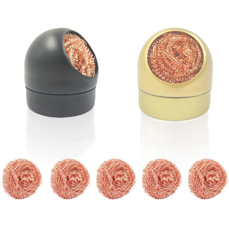 Soldering Iron Tip Cleaner with 7Pcs Solder Tip Cleaning Wire, Brass Wire for Cleaning Soldering Irons Tips: Purple