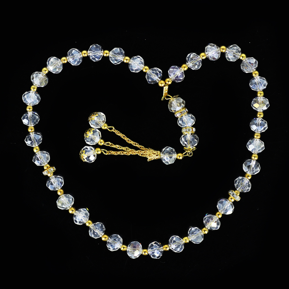 Tasbih perles de prière bracelet Islam musulman perle de prière Tasbeeh compteur Zikr chapelet perles Masbaha méditation Bracelets pour femme hommes: BLANC