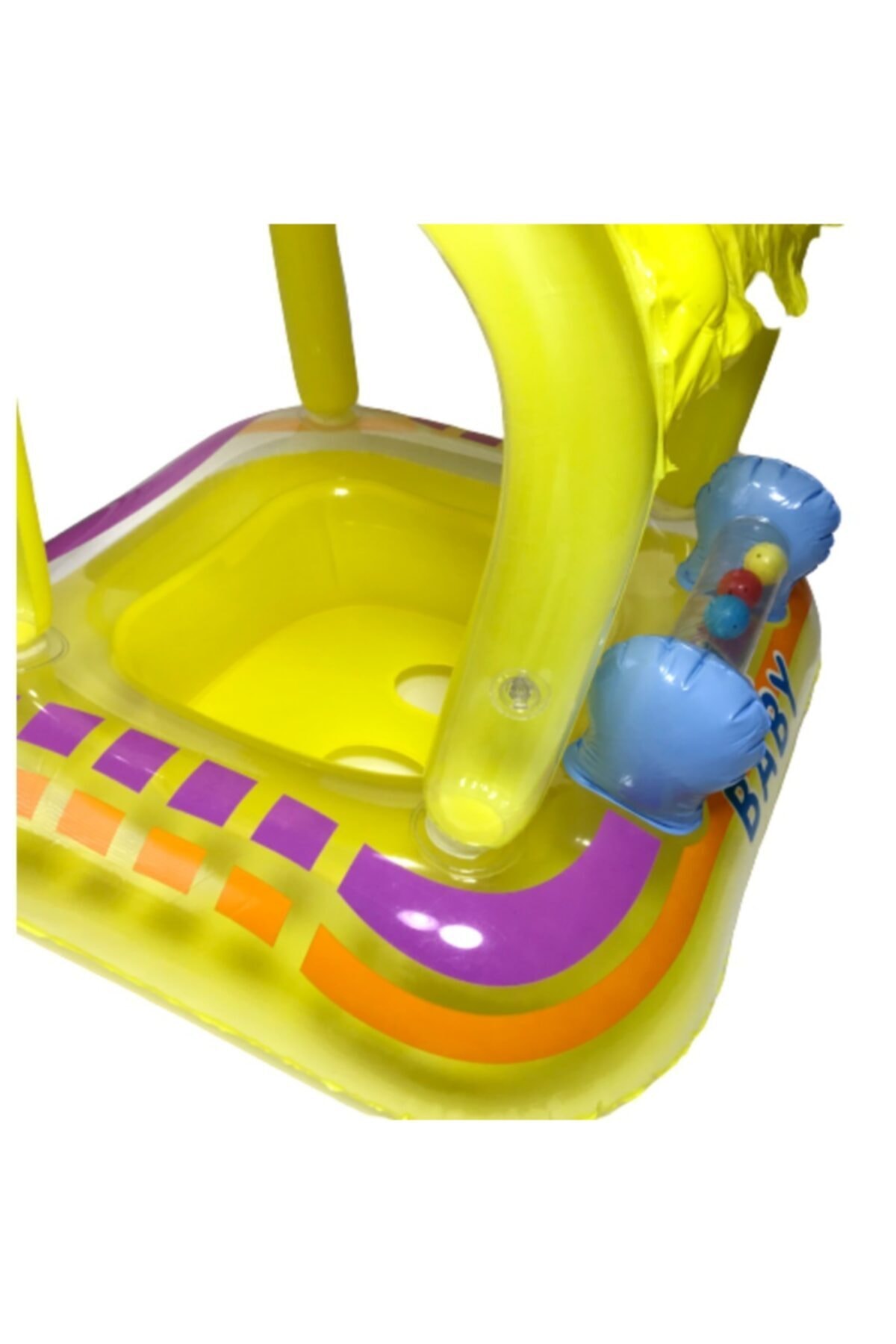 Gelb mit baldachin, meer und pool, babysitz 61 cm x 61 cm