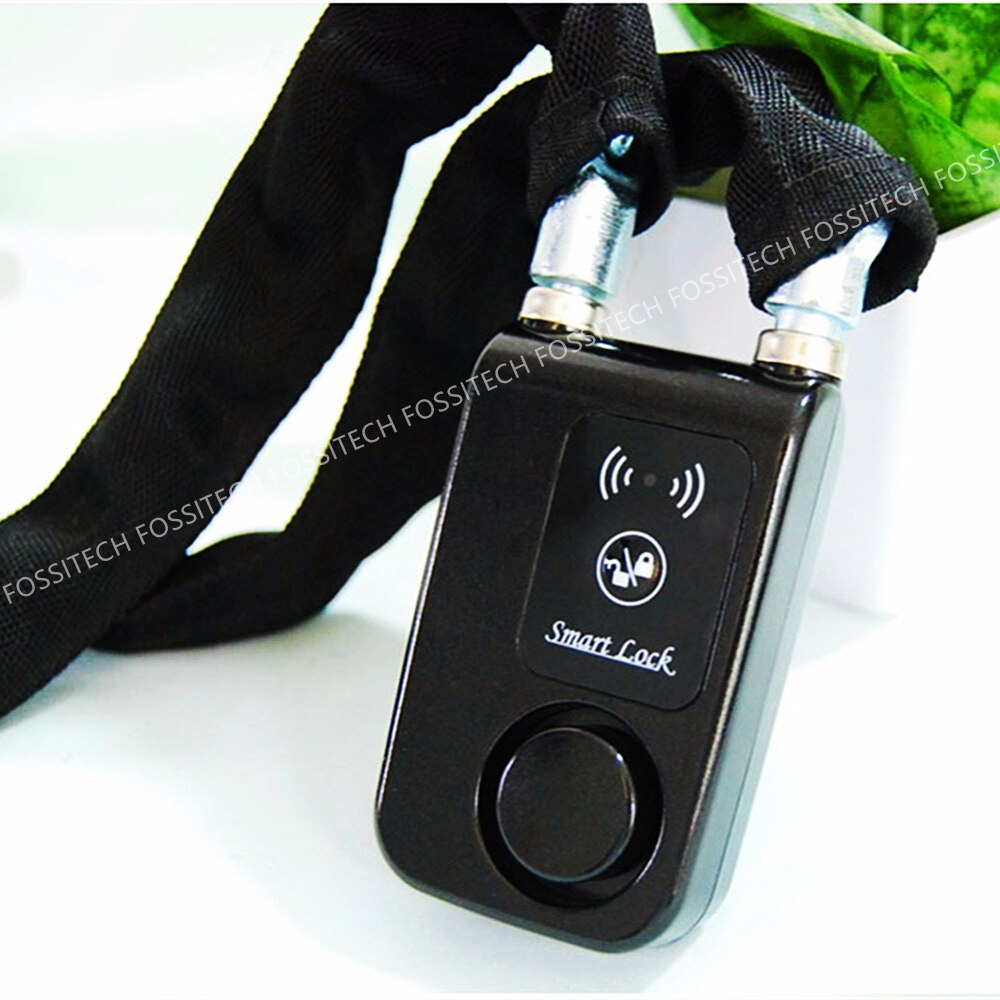 Mobile Phone App Control Smart Chain Lock Waterproof Anti-theft Bicycle Scooter Motorcycle Helmet Bluetooth Lock 110dB Alarm