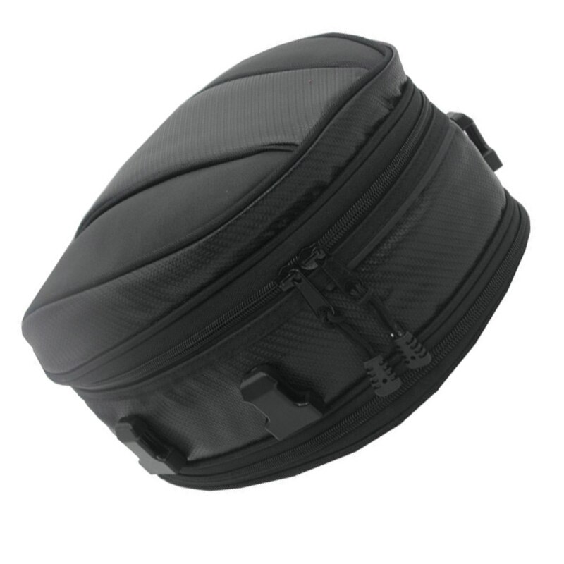 Black Motorcycle Rear Seat Bag Portable Seat Tail Box Motorcycle Saddlebag Bag Motorcycle Tail Bag Outdoor Supplies