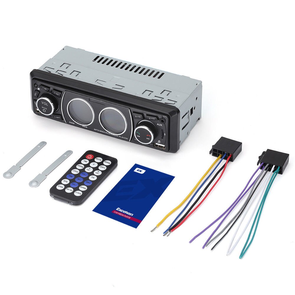 Autoradio  mp3 din stereo-multimedia-player mit bluetooth, fm, aux, fernbedienung, freisprecheinrichtung 1 usb und sd-kartenleser.