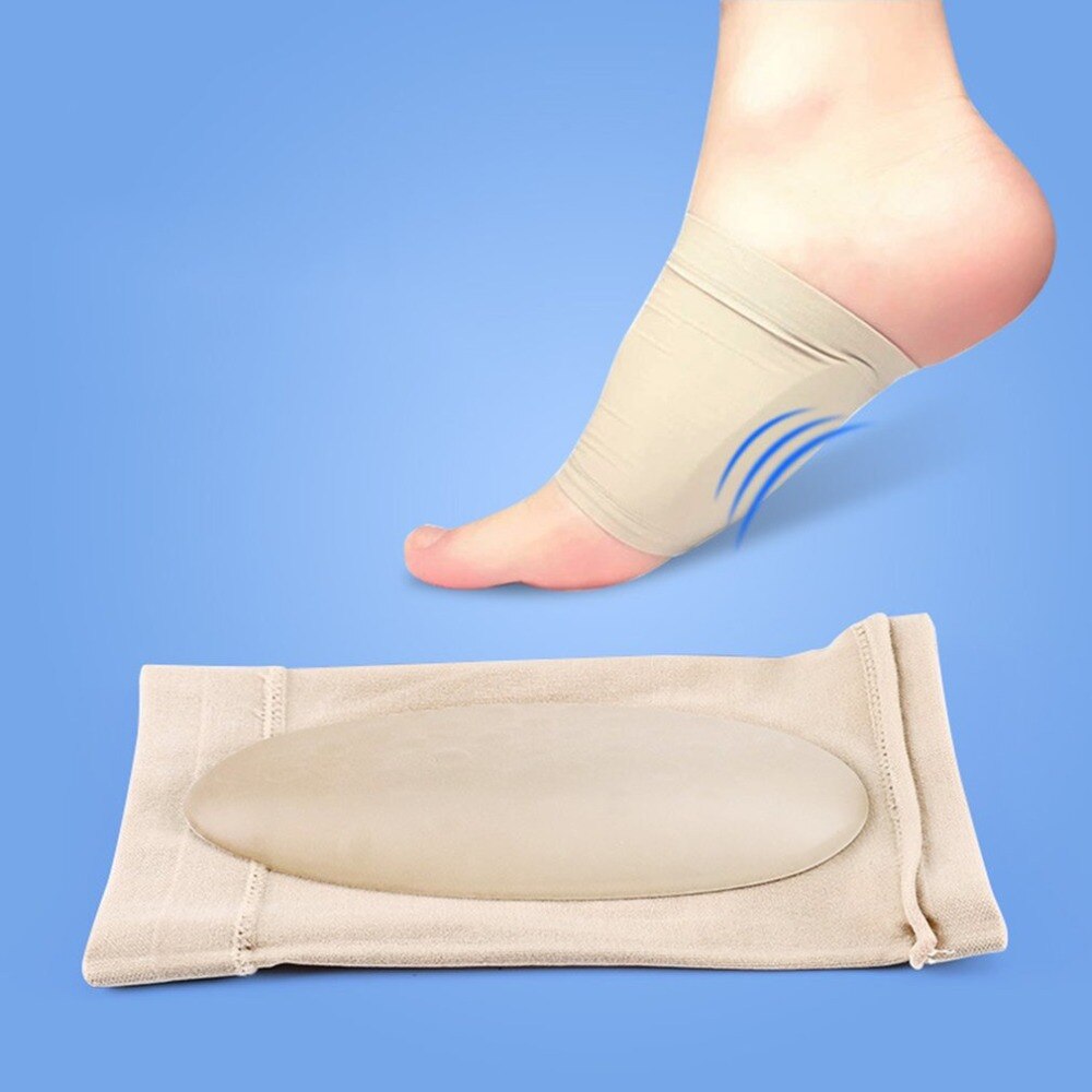 1Pair Foot Arch Support massage Elastic Orthotic Bandage Silicone Gel Flat Feet Orthotics Shock Absorber Orthotic Insole