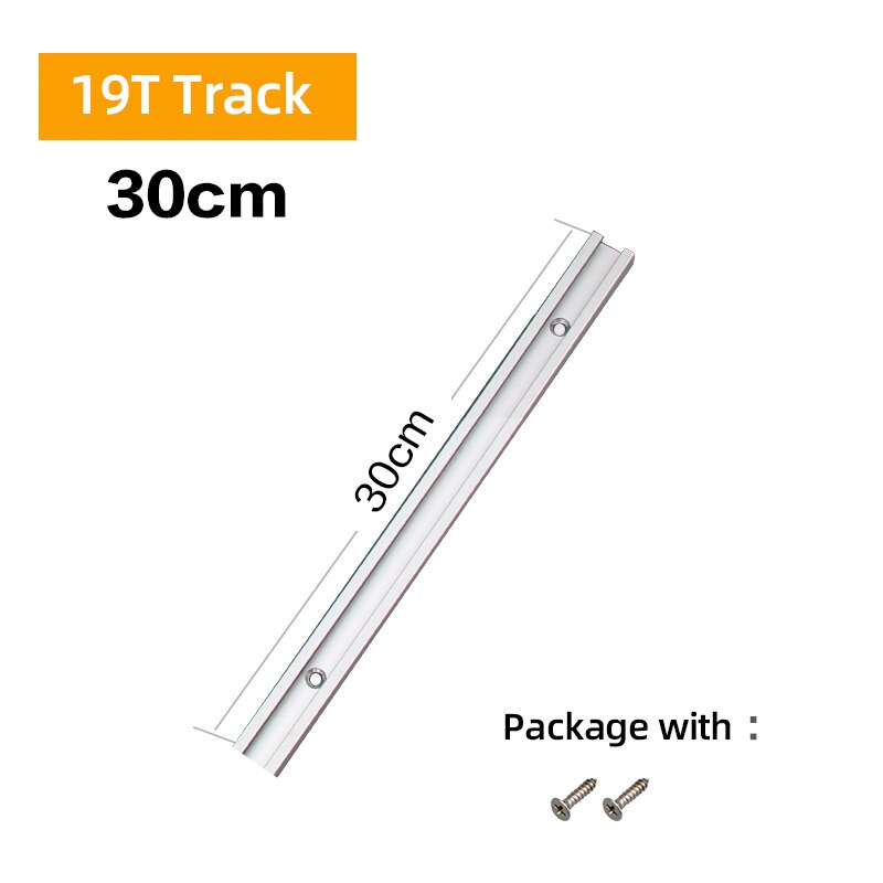 Type 19 T Track Aluminium Woodworking T-slot Slide Track Miter Aluminium Alloy T-Track for Woodworking Saw/Router Table: 1Pc 300mm T-track