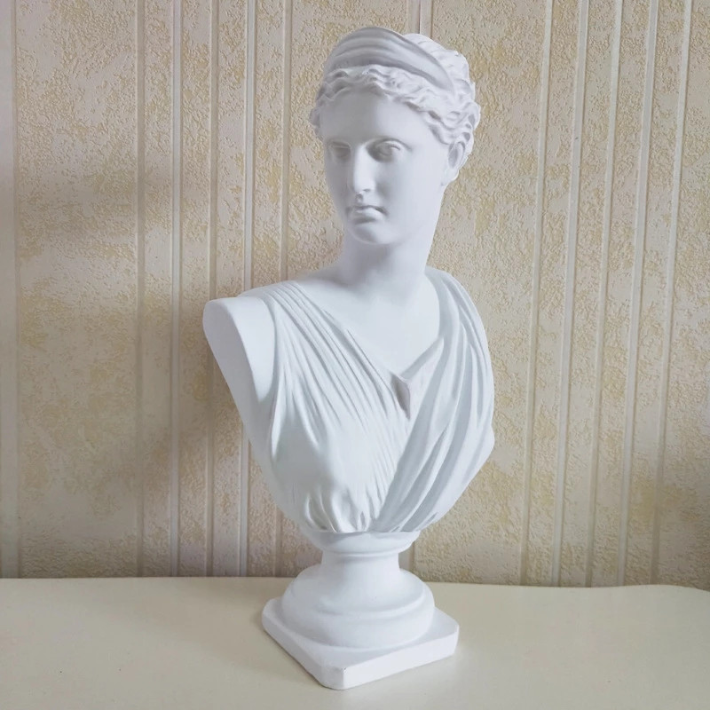 Sculpture buste Apollo, Statue d&#39;artemis de mythologie grecque, peinture en résine, artisanat d&#39;art, décoration de la maison MYP20