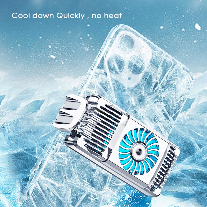 Semiconductor Freezer icing Phone Fan Radiator For iphone Samsung Xiaomi Turbo Hurricane Game Cooler Cell Phone Cool Heat Sink