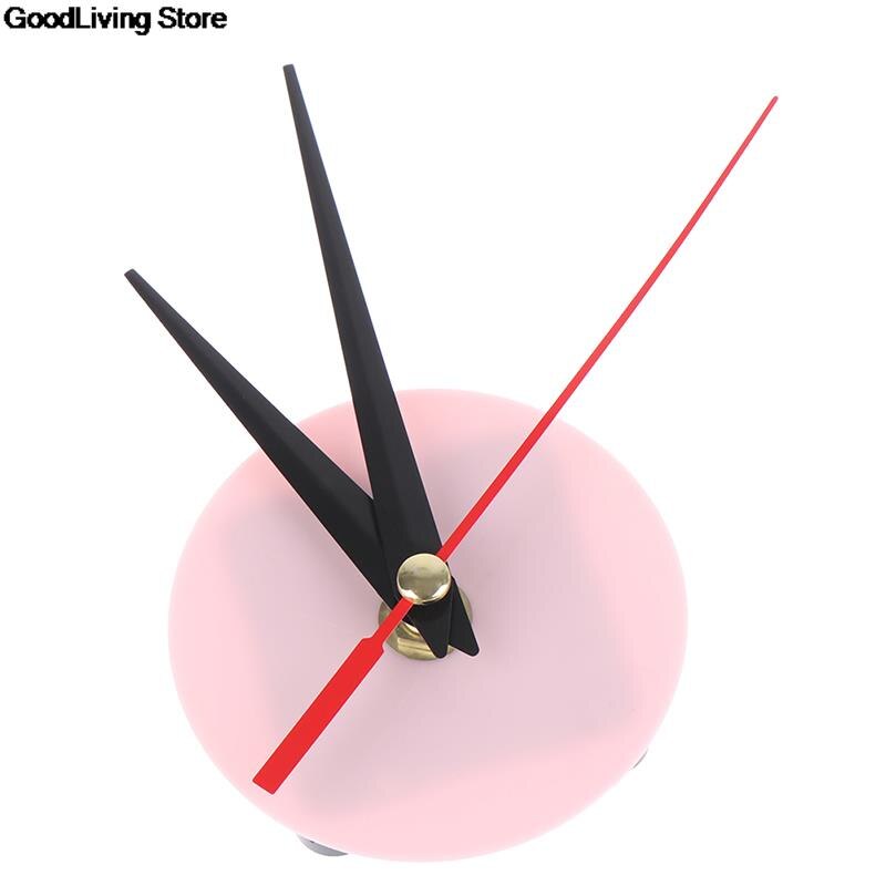 1 PC DIY Wall Clock Quartz Needle 3D Acrylic Wall Clock Cross Stitch Movement Dial Accessories Watch Core Home Decor: Pink