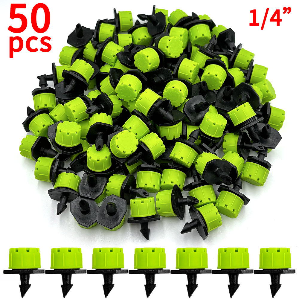 50x Garden 4/7mm Hose Transparent Bend Arrow Dripper 1/4'' Drip Emitter Water Saving Sprinkler Micro Irrigation Greenhouse: Lavender