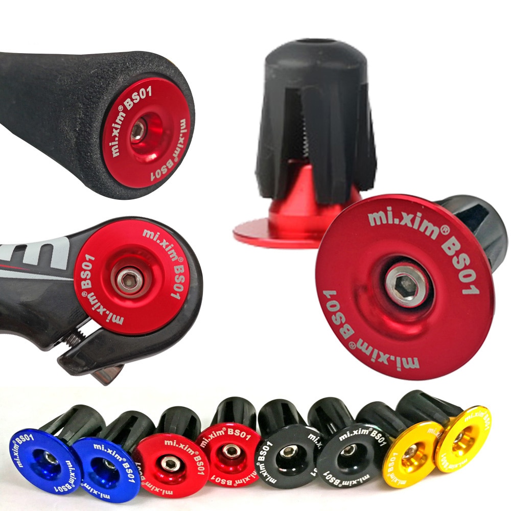 1Pair Aluminum Handlebar End Caps Bicycle Bike Handlebar Grip End Plug Handle Grip End Stoppers Expansion Plug