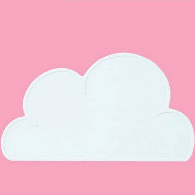 Baby Silicone Placemat Child's Plate Mat Food Grade Silicone Table Pad Waterproof Heat Insulation Kitchen Gadget Easy Cleaning: white