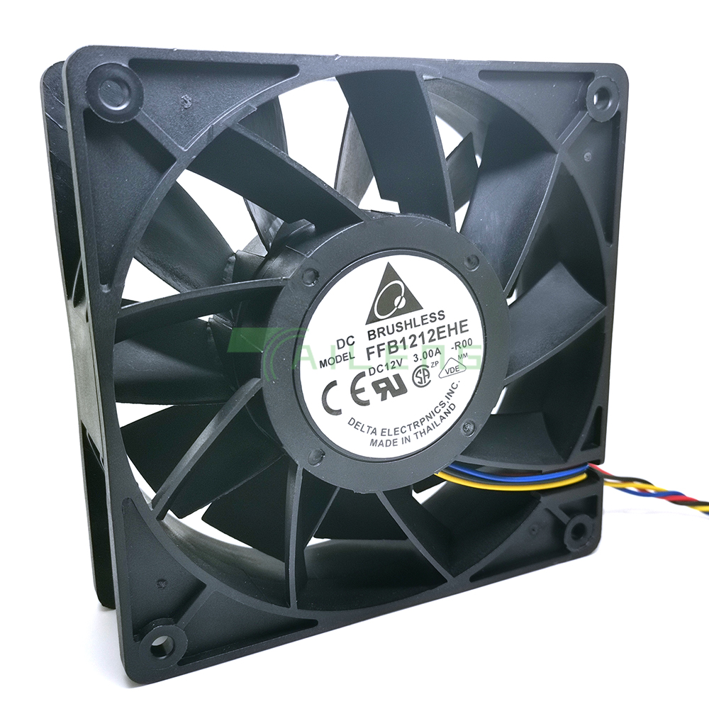Blæser 120mm bedste ffb 1212 ehe 120 x 120 x 38mm super stor volumen 3a vold 200 cfm køleblæser til delta