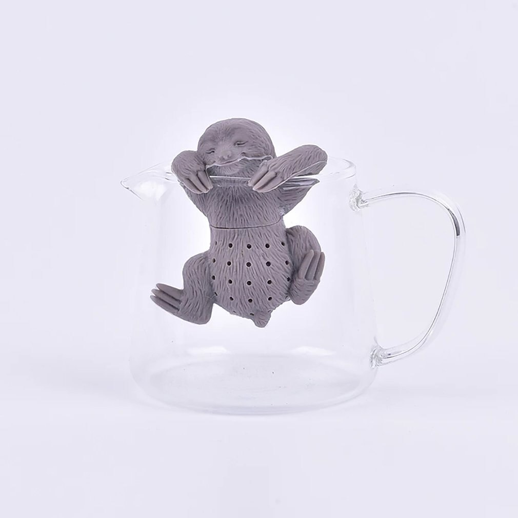 Silicone Thee-ei Creatieve Luiaard Veiligheid Vorm Theezakje Filter Theezeefje Voor Thee Pot Kopje Thee Gereedschap Accessoires