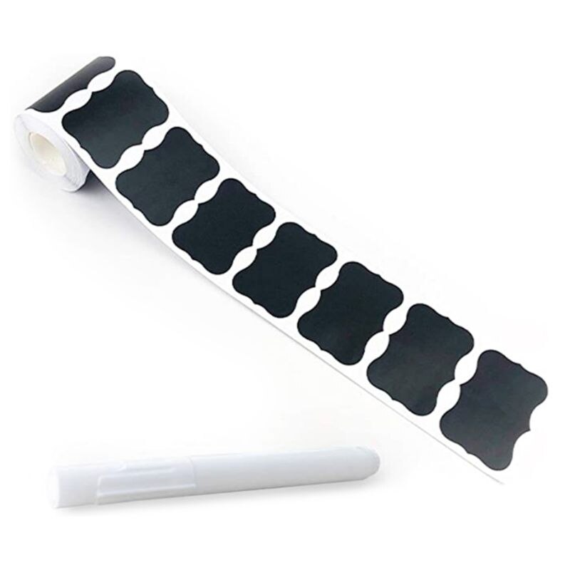 150pcs/roll Blank Chalkboard Labels Removable Sticker for Kitchen Canning Mason Spice Jars Packaging
