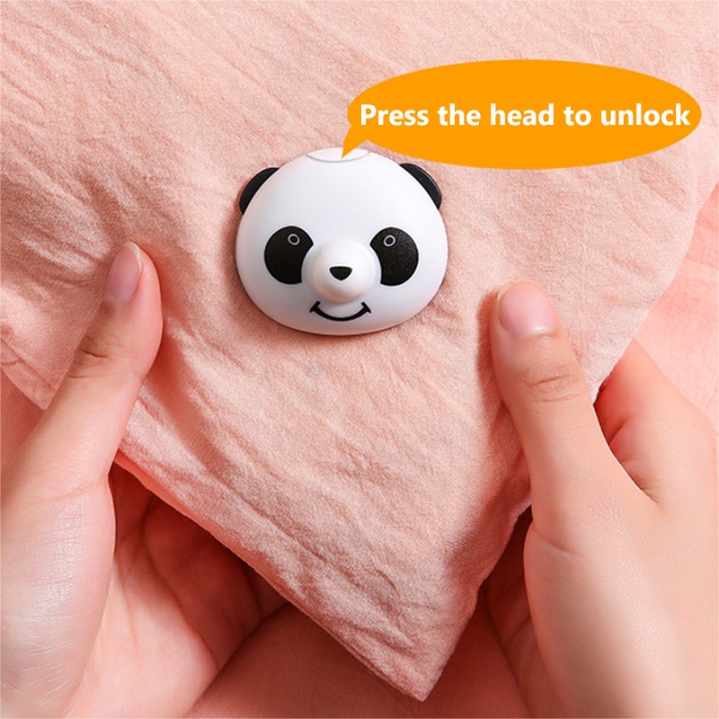4/8 Stuks Panda Quilt Stand Antislip Nordic Clips Voor Laken Deken Clip Wasknijpers Covers sluiting Clip Houder