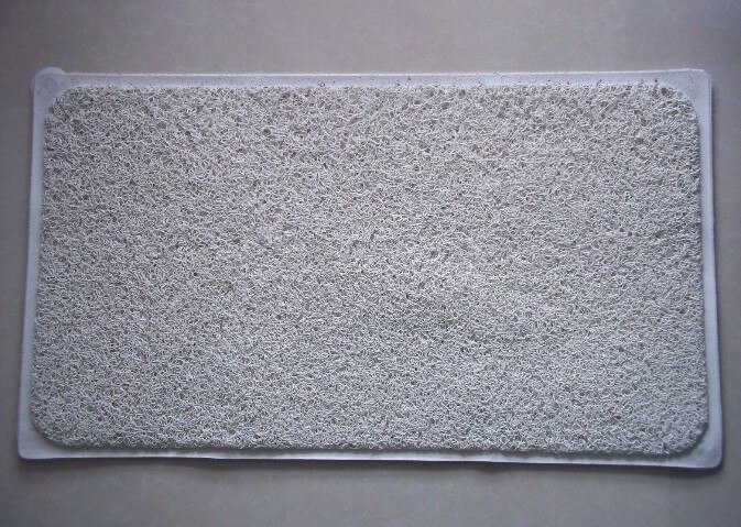 Loofah-alfombra de goma antideslizante para baño, tapete de goma con flujo de agua para baño con succión de Pvc para ducha, masaje de pies como Tv: Default Title