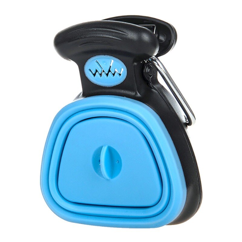 Pet Dog Travel Foldable Pick Up Poop Bag Foldable Waste Picker Poop Scoop Cleaning Tools Pet Products: blue / L