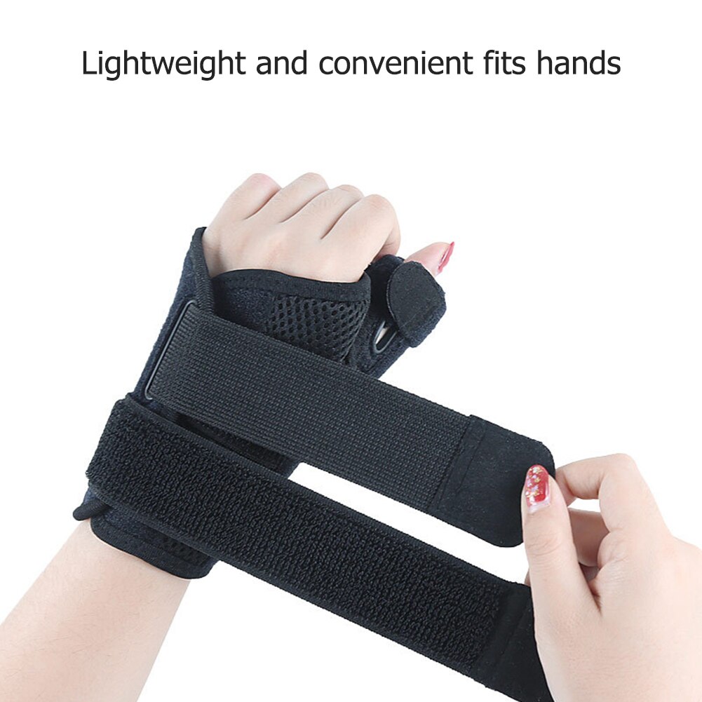 Verstelbare Elastische Twee-weg Duim Stabilisator Vinger Ondersteuning Pols Band Brace Spalk Pols Hand Protector Bandage