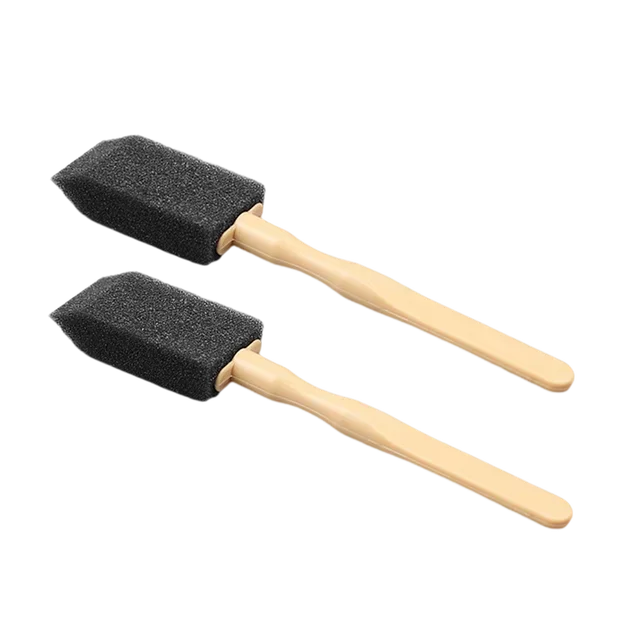 Cepillos de limpieza de esponja para coche, plumero, eliminación de polvo, herramientas de limpieza para detalles de Interior de coche, ventilación de aire acondicionado automotriz, 5 uds.: Azul