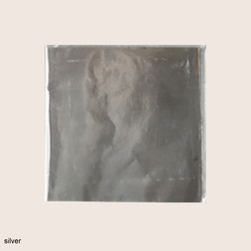 100 Stck Süssigkeit Farbe Lebensmittel Aluminium Folie Kasten NäHenne Paket Papier Handgemachte Papiere DIY Schokolade Süssigkeit Tee Verpackung Dekor: Silber