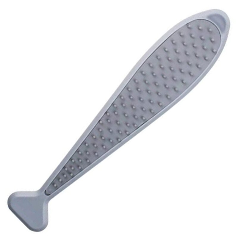 Peigne de Massage de langue de chat, peigne de langue de chat avec l'herbe à chat, outil d'épilation de toilettage pour animaux de compagnie pour masser et enlever les cheveux lâches: Grey