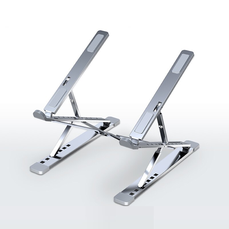 podstawka strąk laptopa,stojak na laptopa,podstawka strąk laptopa robić łóżka,Przenośny aluminiowy stojak na laptopa podstawa na notebooka robić komputera Macbook Xiaomi składany stojak na laptopa stojak na tablet komputerowy: srebro