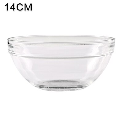 Transparante Glazen Kom Huishoudelijke Dessert Fruit Slakom Grote Hittebestendig Soep Kom Creatieve Eten Kleine Servies Instant: Glass bowl 14CM