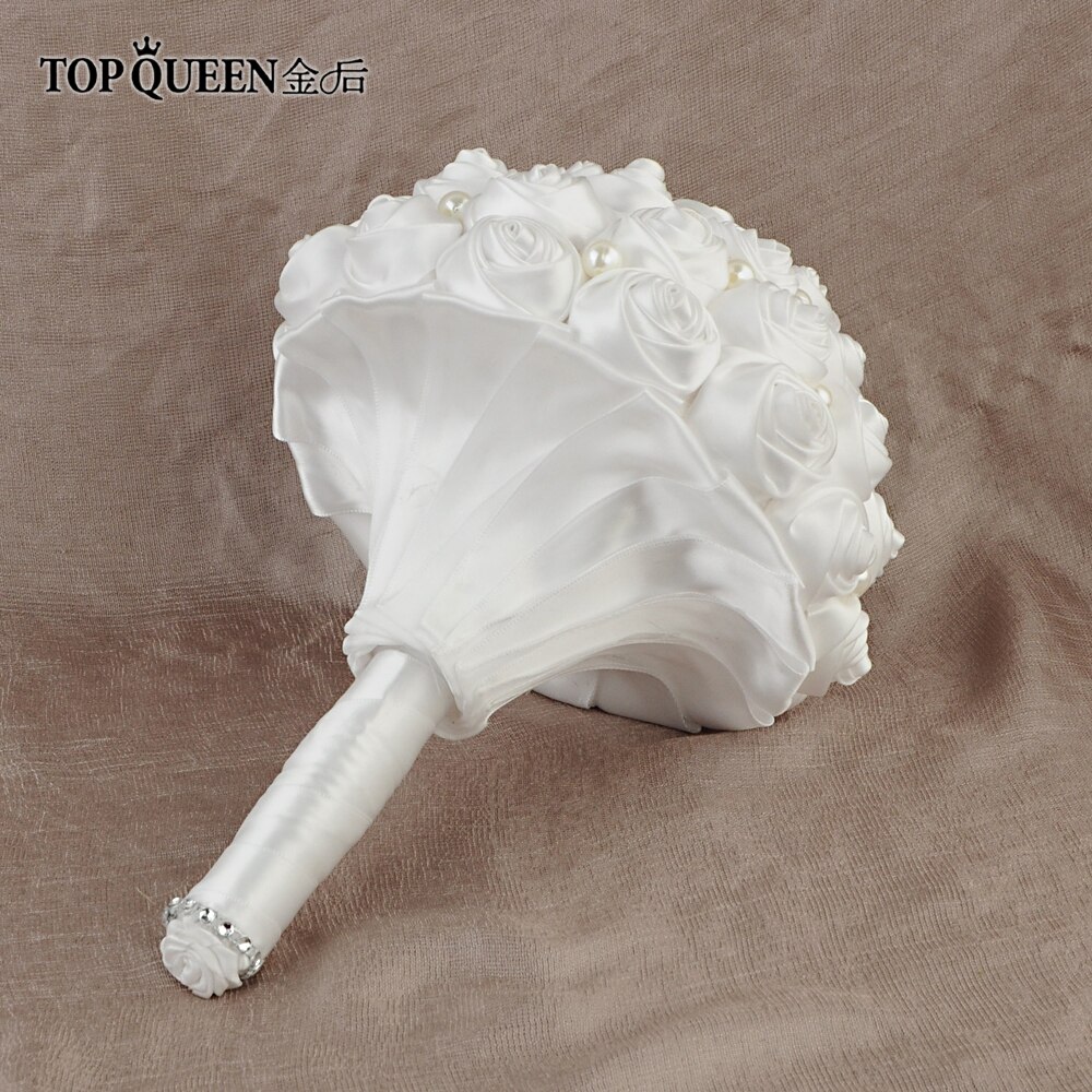 Topqueen F3-WT Bruiloft Decoratie Boeket Bruiden Boeket Bruiloft Bloemen Bruid Bloem Bruiloft Boeket Wit Coctailkleding