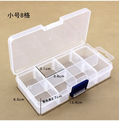 Plastic Transparent Tool Box Storage Electronic Hardware Components Tool Box Waterproof Caja Herramientas Tools Storage DG50TB: 13.4x6.5cm