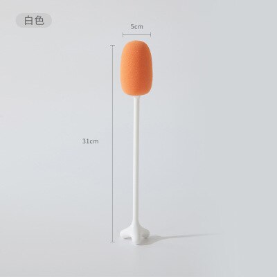 xiaomi mijia Sponge Cup Brush Long Handle Replaceable Kitchen Cleaning Tool Soft Sponge bottle Brush Beautiful practical: white 2