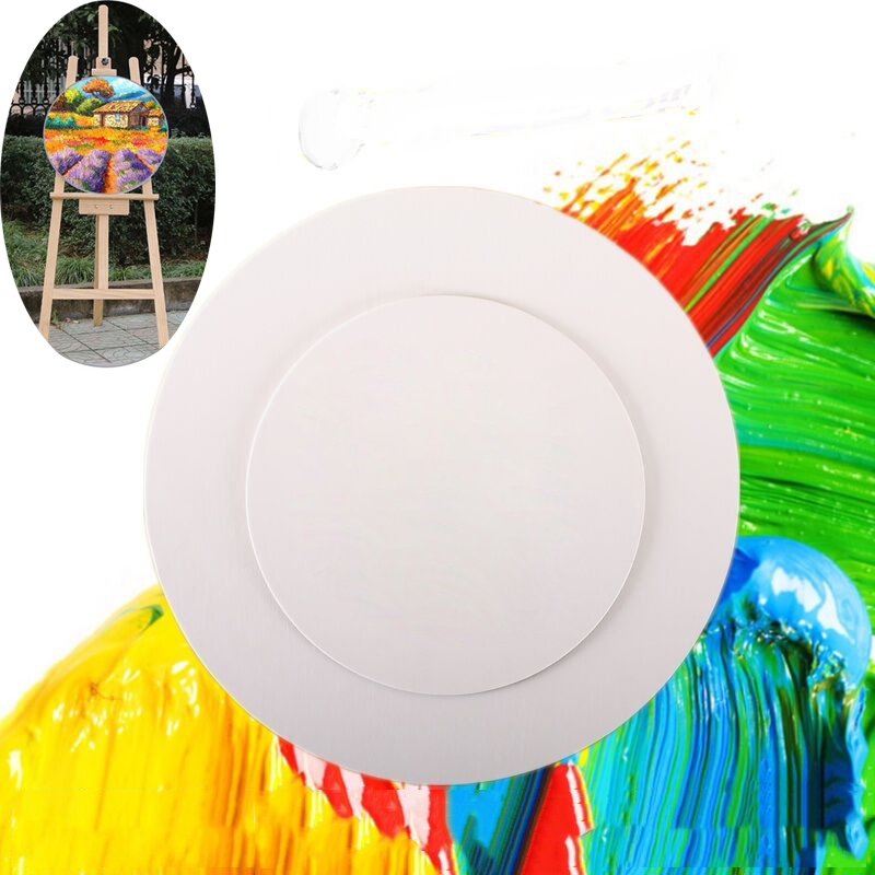 4 sztuk 20/30/40CM farby olejne płyta płótnie okrągłe białe puste rama z płótna farby akrylowe robić malowanie rękodzieło płótno artystyczne malowanie