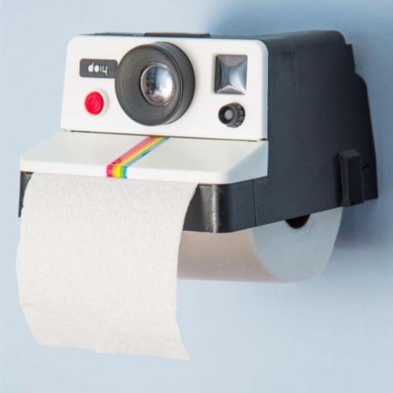Retro Film Camera Shape Inspired Tissue Boxes Tube Toilet Roll Paper Holder Box Bathroom Accessories