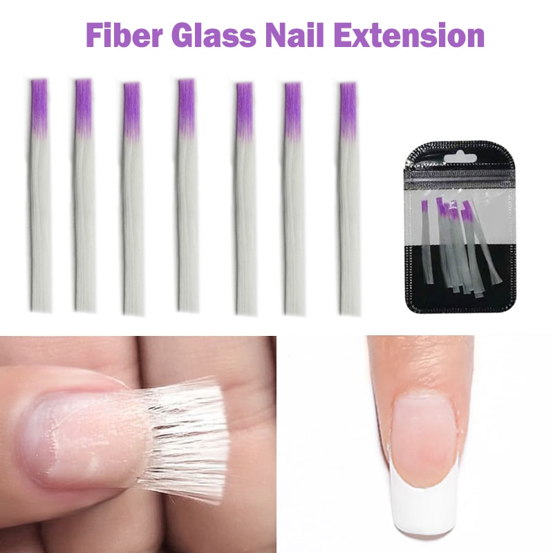 Professionele 10 Stuks Nail Form Glasvezel Acryl Tips Glasvezel Extension Glasvezel Voor Nagels Zijde Building Extension Gereedschap