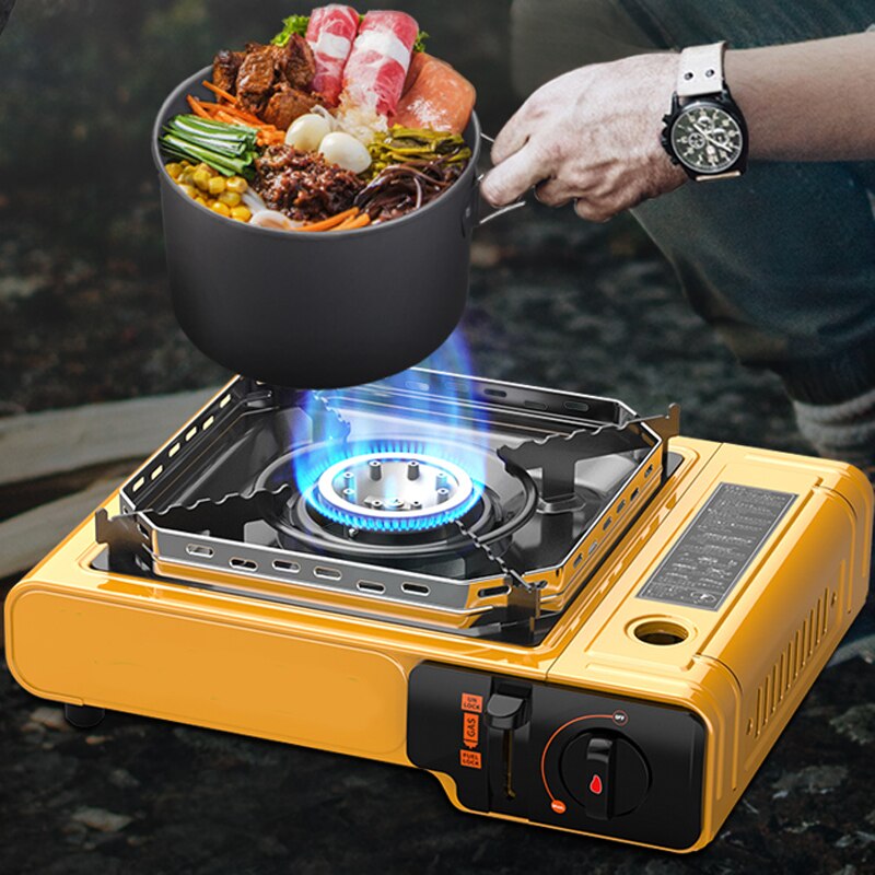 Mini grill gaskomfur campingkomfur gasovn bærbar brænder til udendørs og indendørs madlavning vandreture picnic sæt campingkomfur